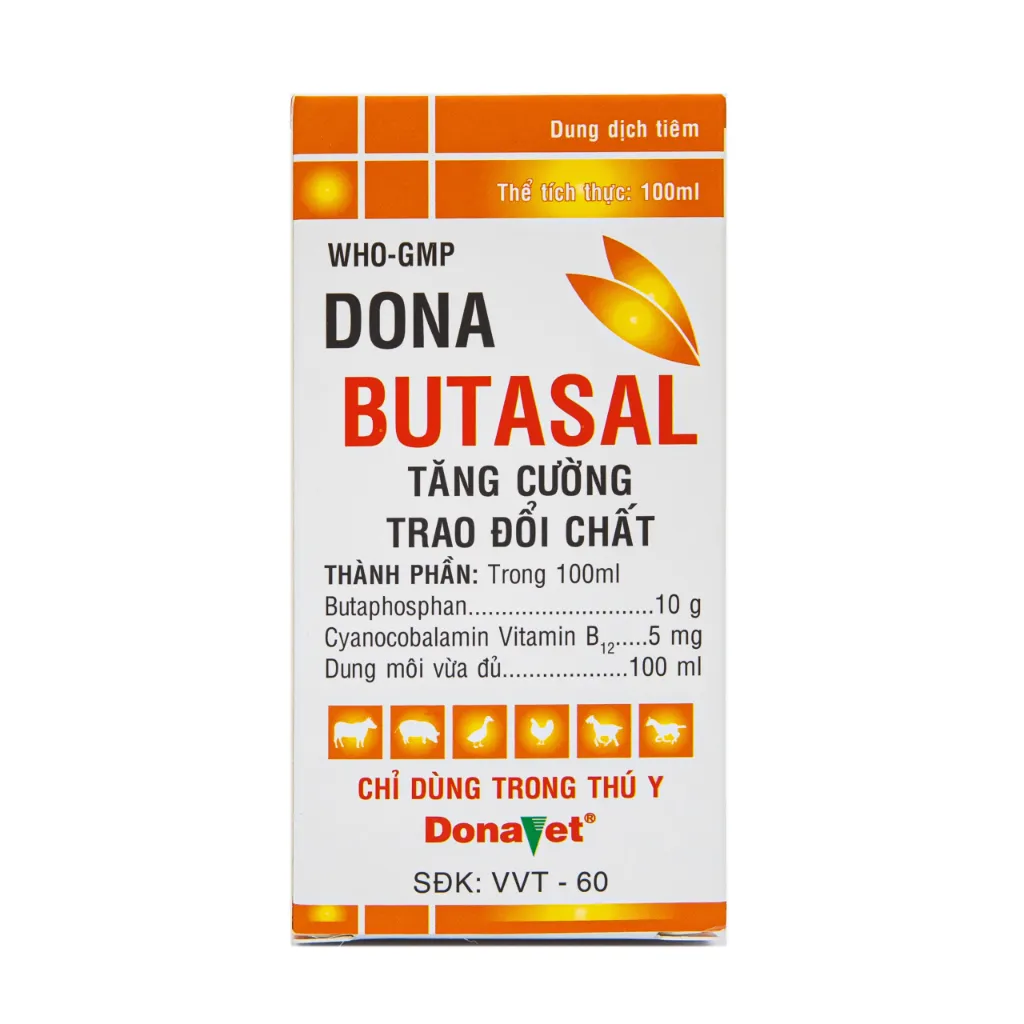 Hộp Dona Butasal DonaVet Hộp Dona Butasal 100ml của DonaVet dùng cho heo