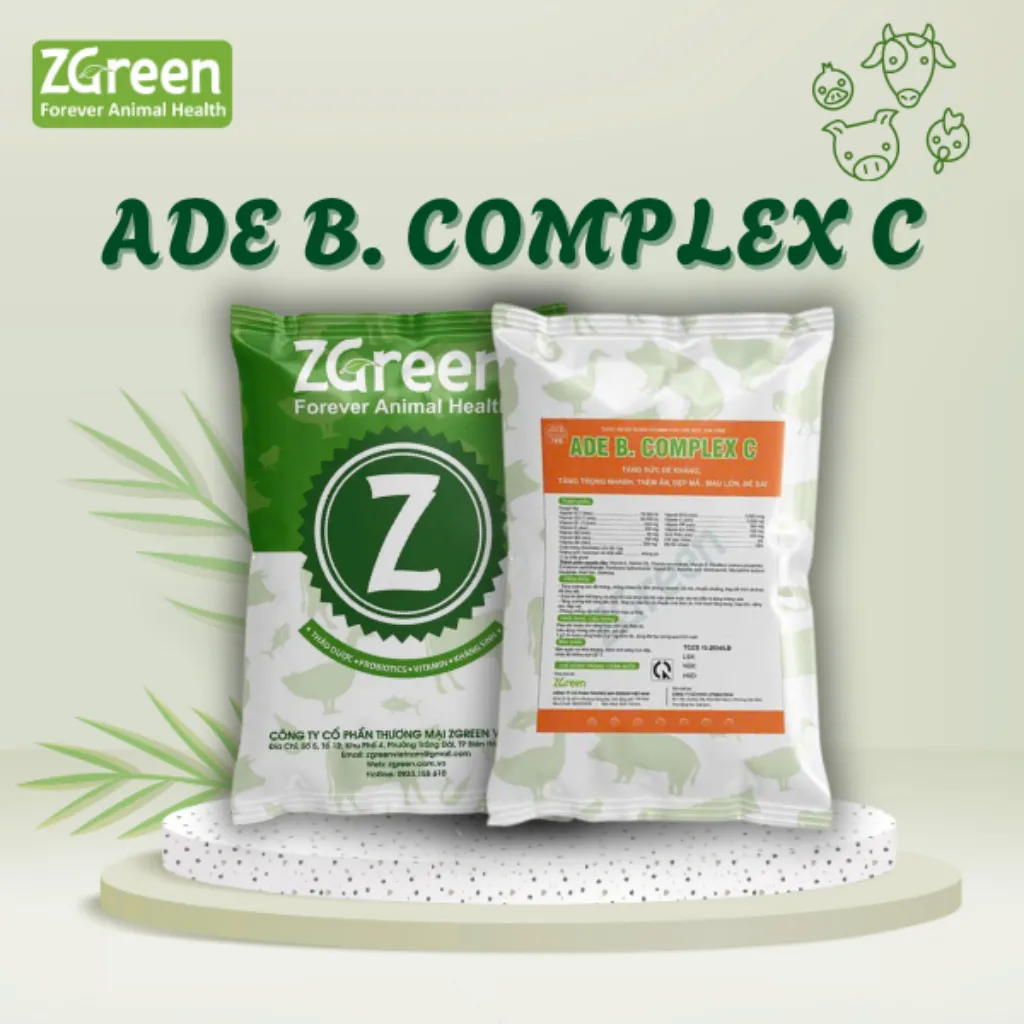 ADE B Complex C ZGreen Bao bì ADE B Complex C của ZGreen dùng cho heo
