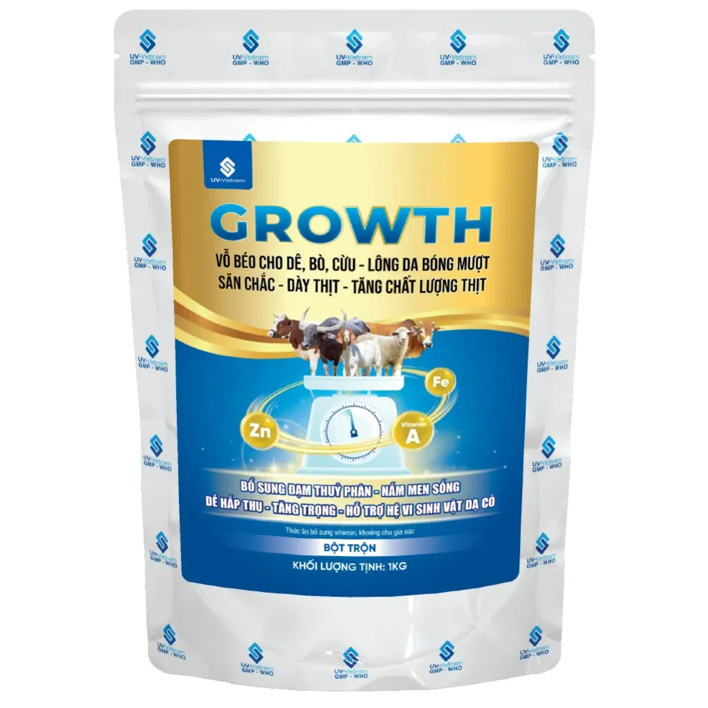 Growth UV Vietnam Gói Growth loại 1kg của UV Vietnam dùng vỗ béo heo