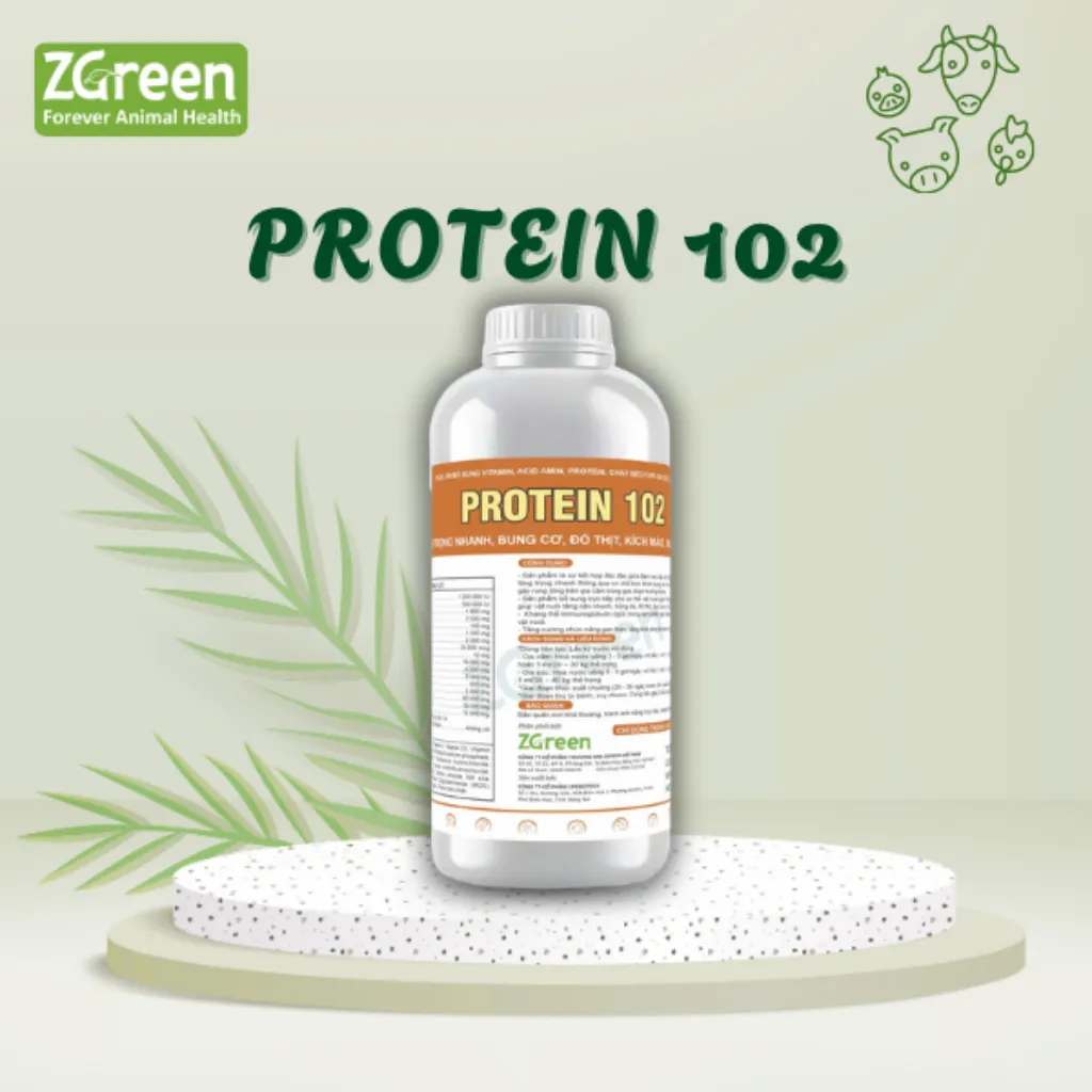 Protein 102 ZGreen Chai Protein 102 của ZGreen dùng cho heo